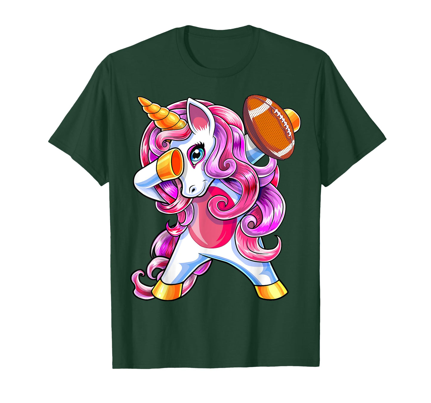 Dabbing Unicorn Football Shirt Unicorn Football Gift Girls T-Shirt