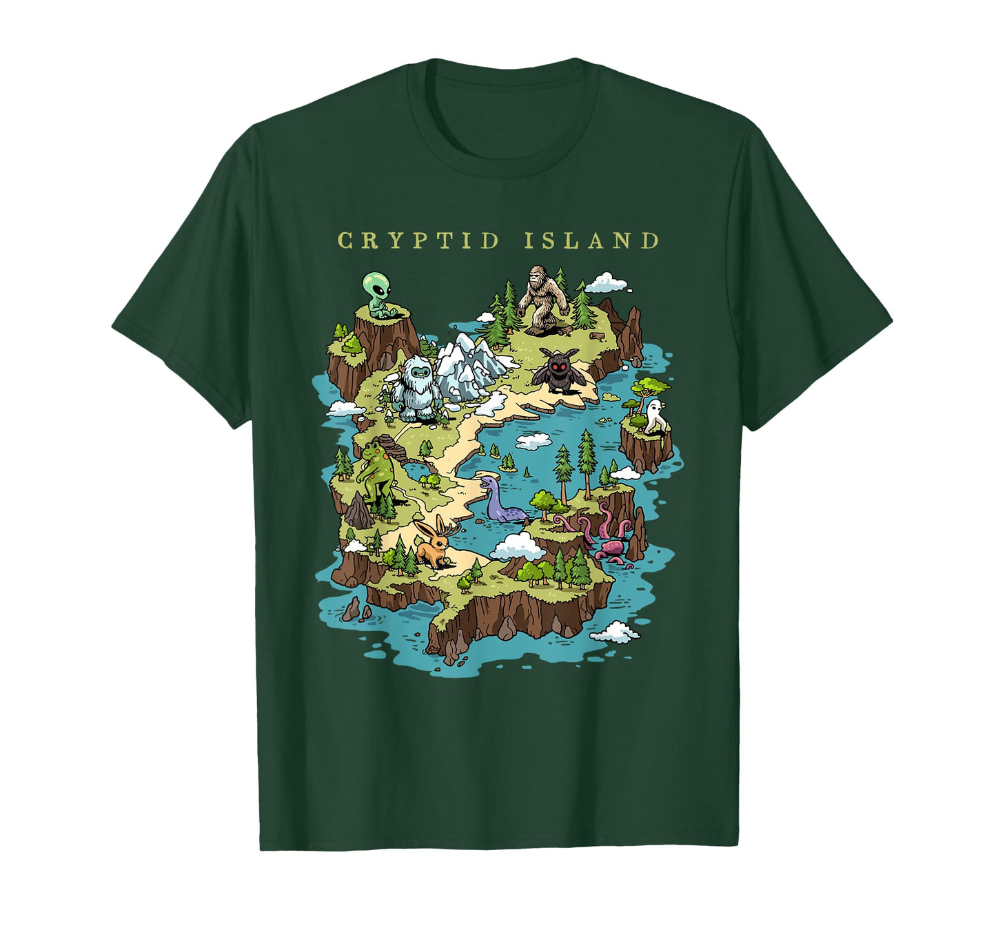 Cryptid Shirt Bigfoot Loch Ness Monster Mothman Jersey Devil T-Shirt
