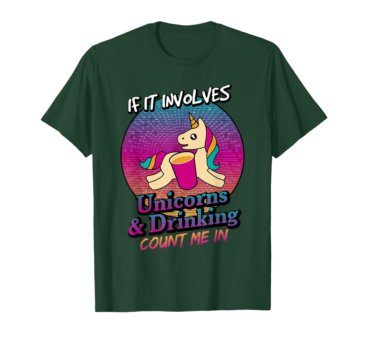 Unicorns and Beer Drinking Funny Unicorn T Shirt T-Shirt