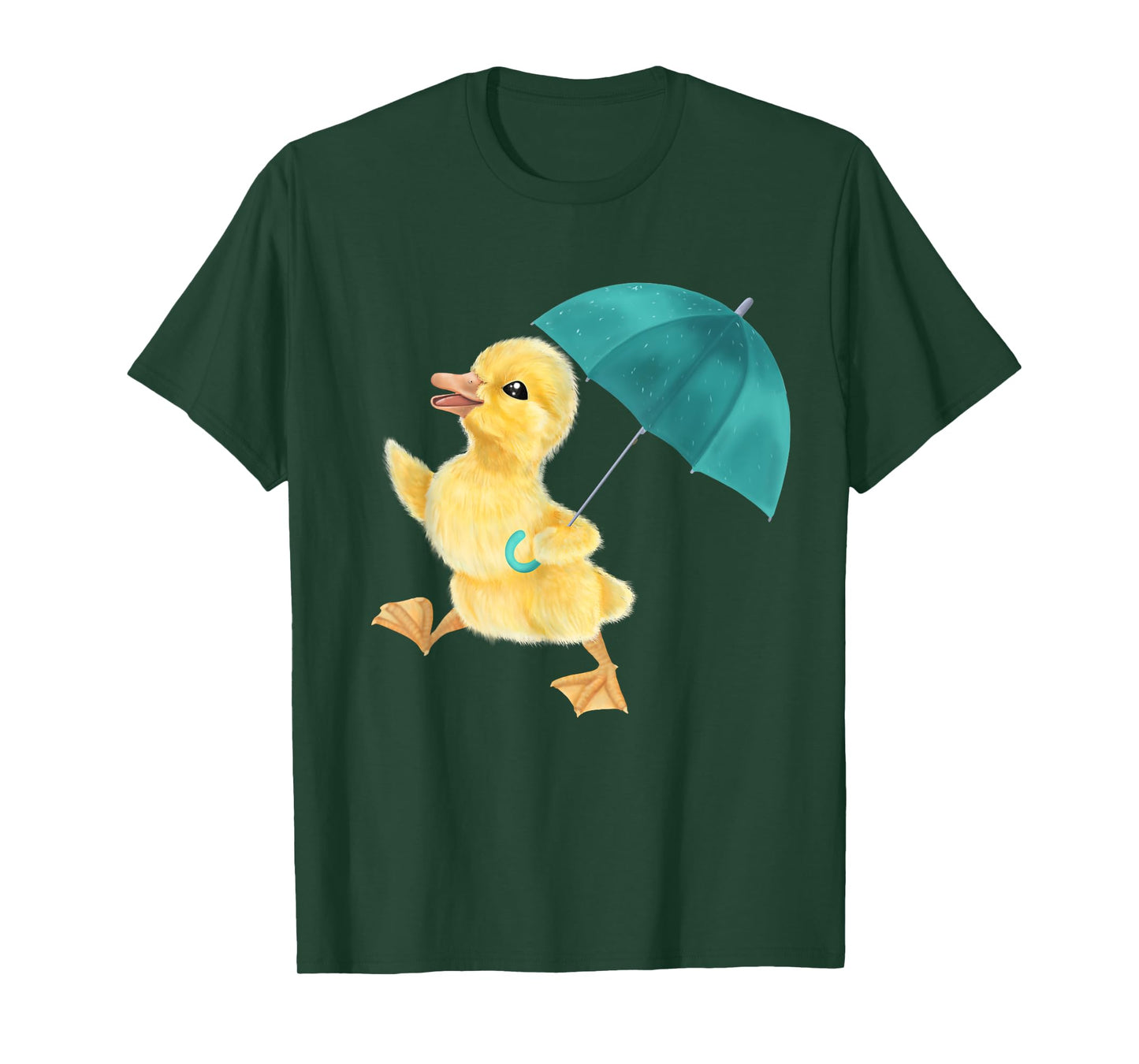 Duckling with Umbrella - Rainy day duck T-Shirt