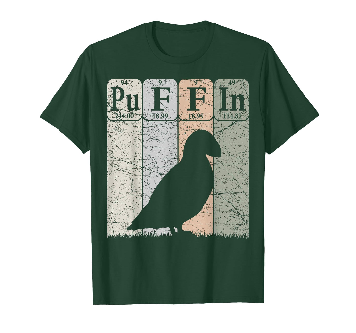 Puffin Periodic Table Elements Birdwatching Ornithology T-Shirt