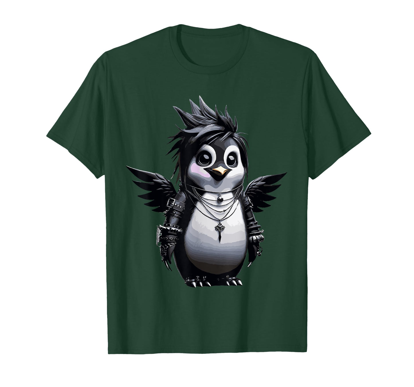 Cool Gothic Aesthetic Penguin Lover Grunge Goth Penguin T-Shirt
