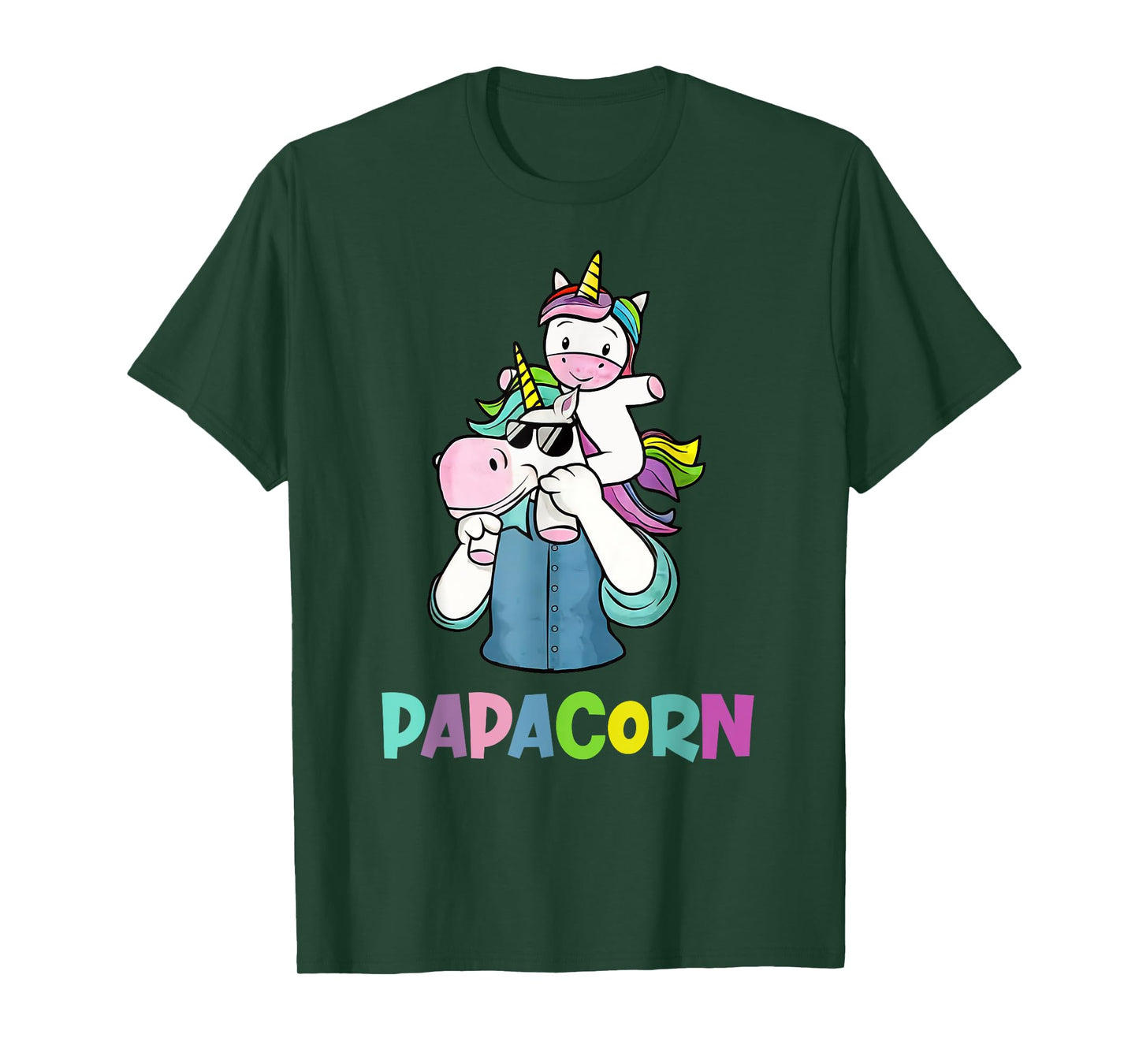 Papacorn Unicorn Father's Day Gift For Daddy T-Shirt