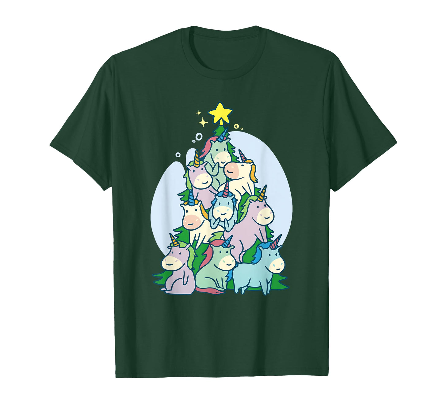 Ugly Christmas Sweater Unicorn Tree Christmas Unicorn T-Shirt