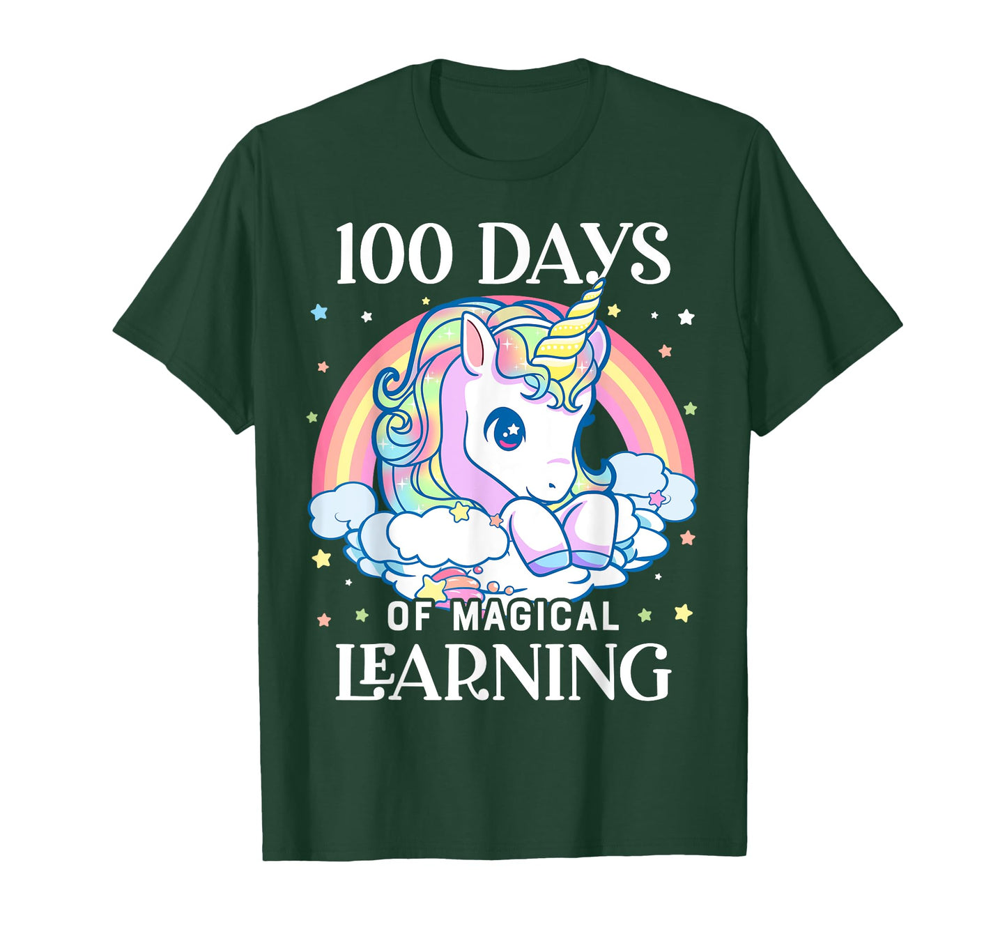 100 Days of School Unicorn Girls Teacher 100th Day of School T-Shirt