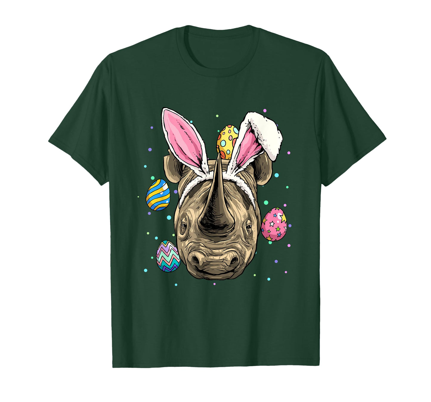 Easter Bunny Rhinoceros Chubby Unicorn Egg Hunts Rhino Lover T-Shirt