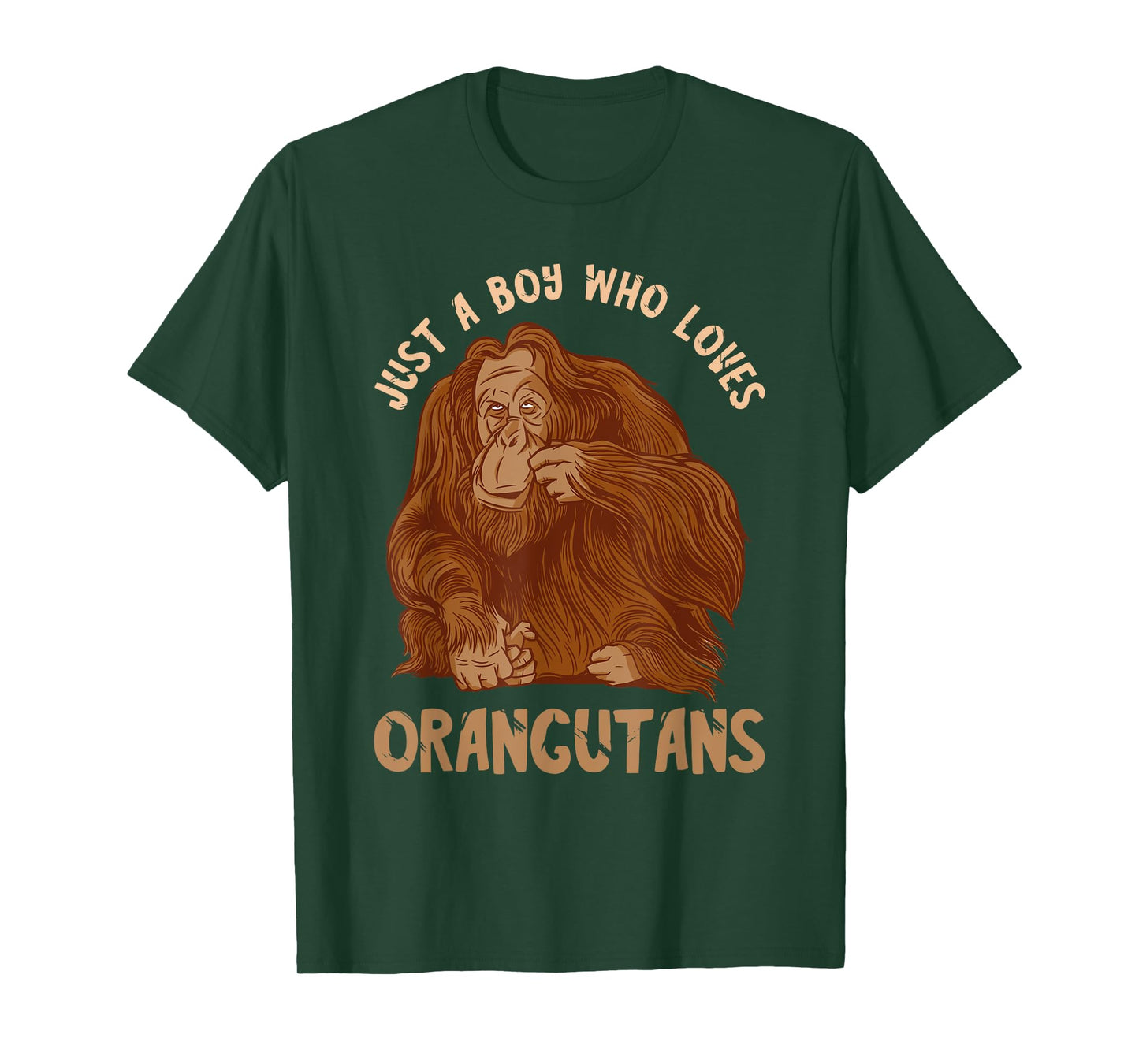 Orangutan Just A Boy Who Loves Monkey Ape Orangutan Lover T-Shirt
