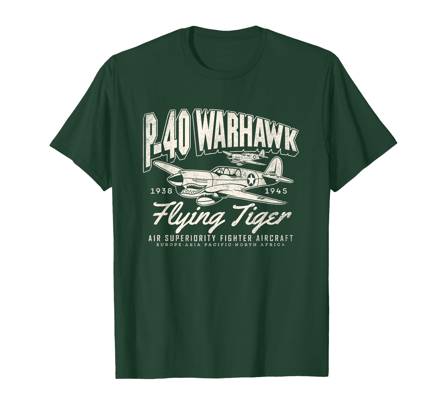 P-40 Warhawk Legendary Flying Tiger's Fighter Plane Warbirds T-Shirt