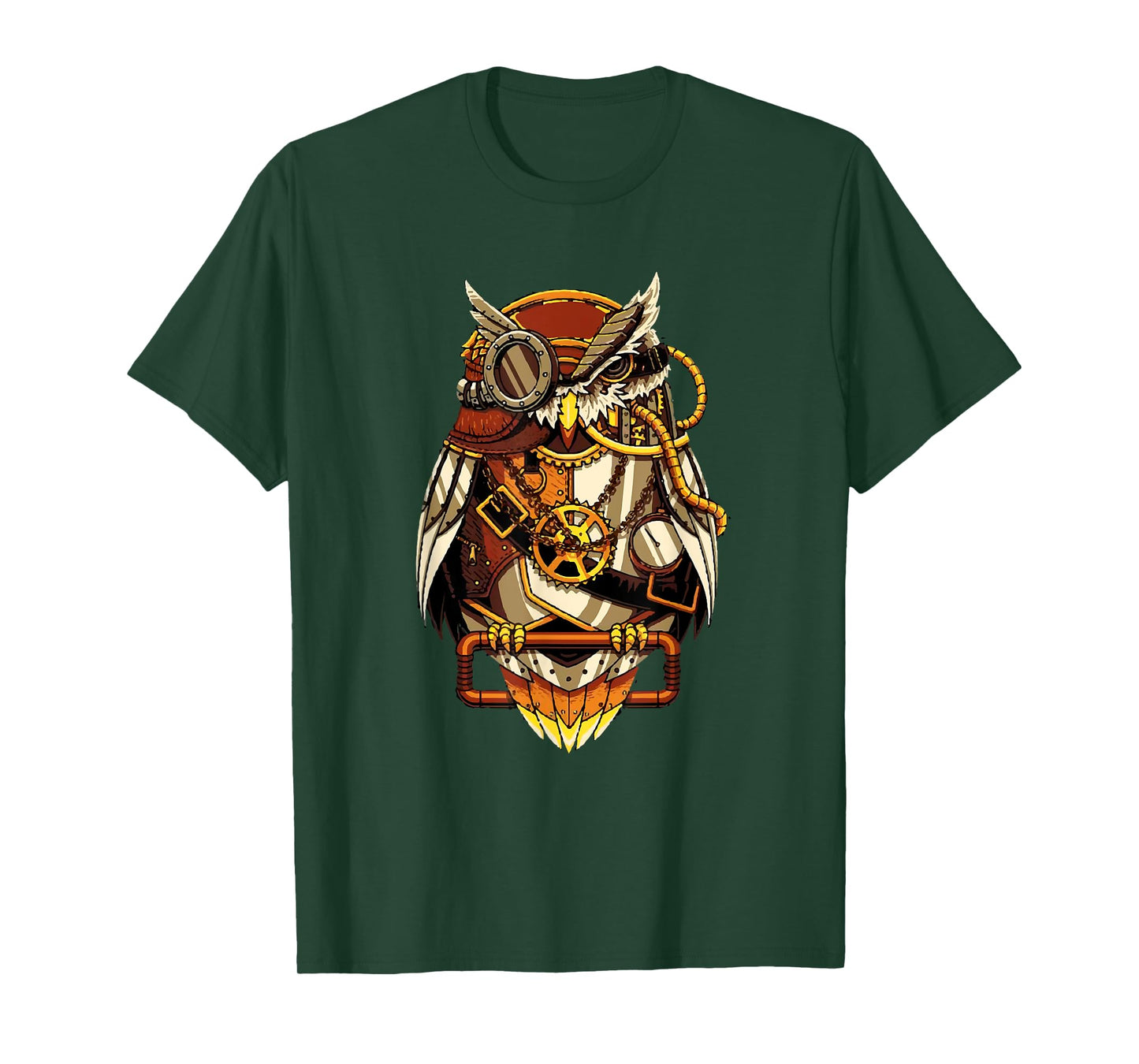 Steampunk Owl Art Bird Lovers T-Shirt