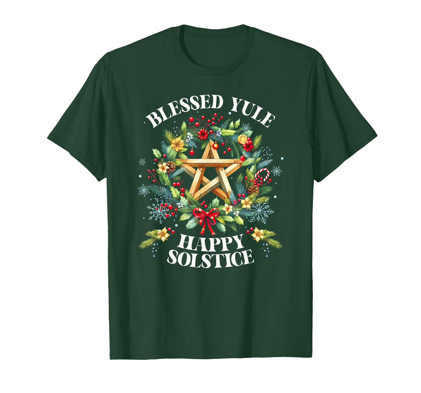 Winter Solstice Yule Christmas Blessed Yule Happy Solstice T-Shirt