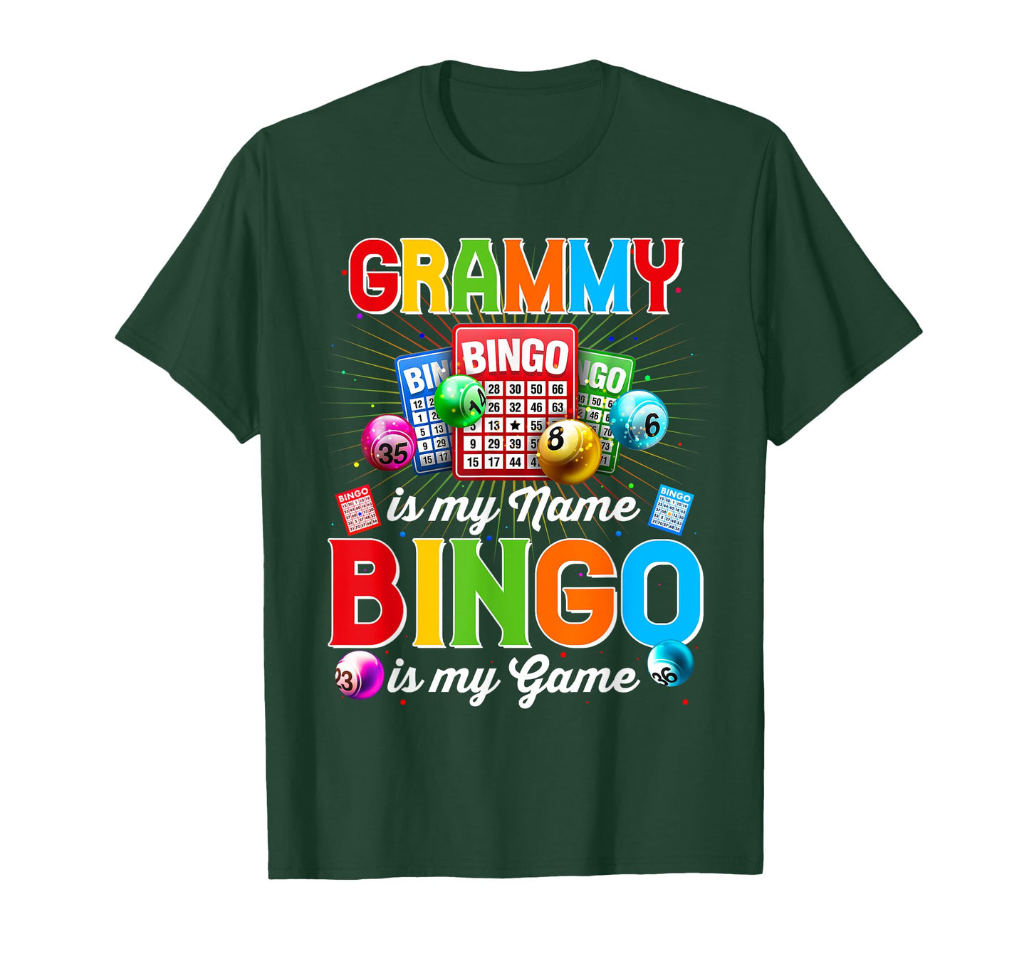 Bingo Funny Grammy Is My Name Bingo Is My Game Xmas T-Shirt