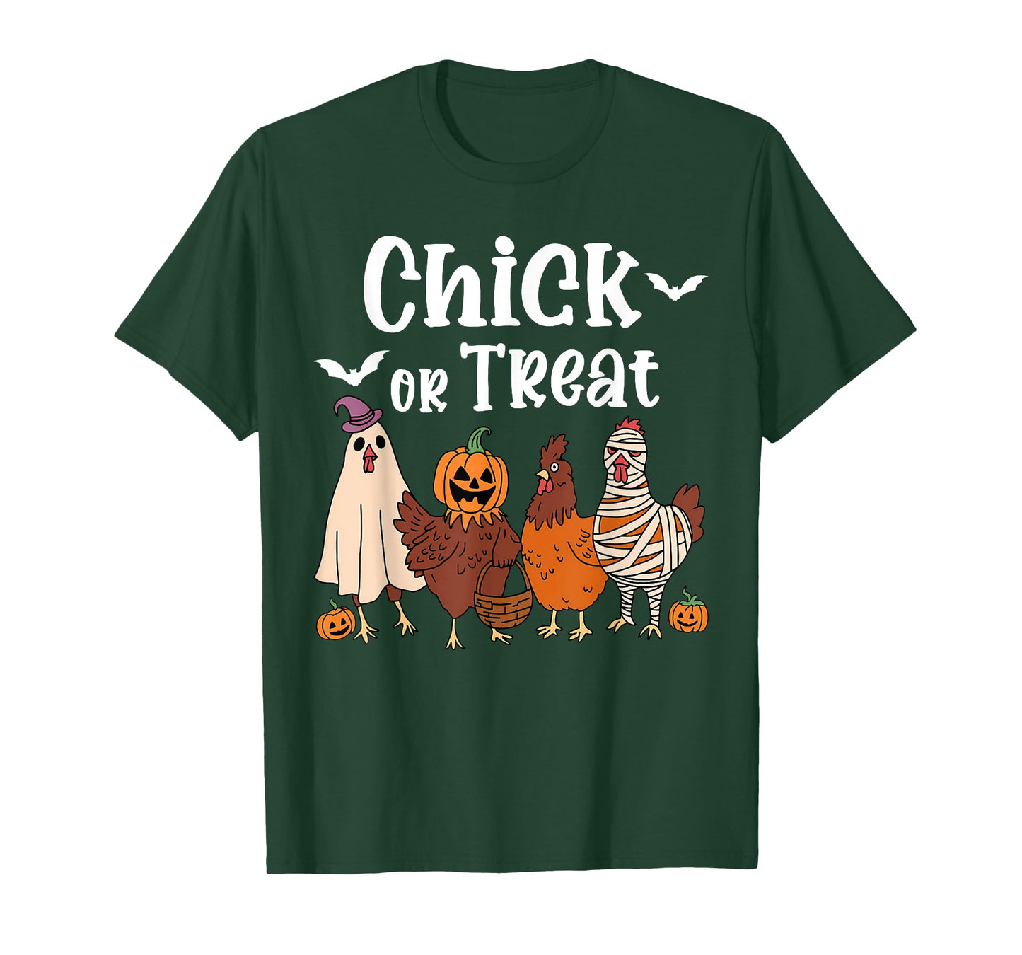 Chick Or Treat Funny Spooky Chicken Halloween Women Men T-Shirt