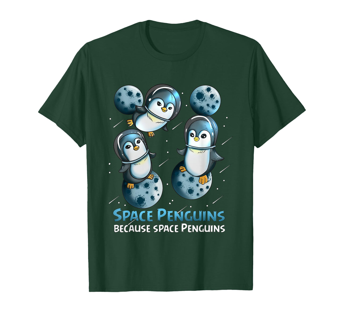 Penguin Fan Astronaut Space Penguin Because Space Penguins T-Shirt