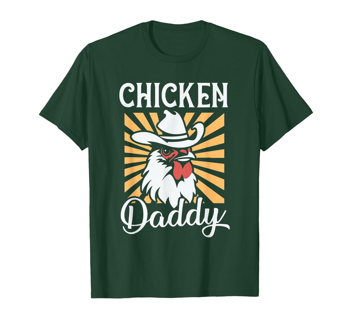 Chicken Daddy Vintage Poultry Farmer Funny Fathers Day Mens T-Shirt
