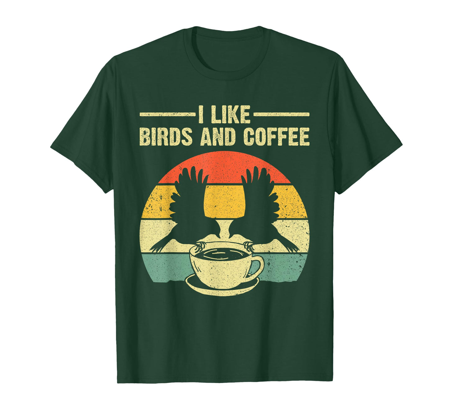 Funny Birds Coffee Design For Men Women Bird Lover Coffee T-Shirt