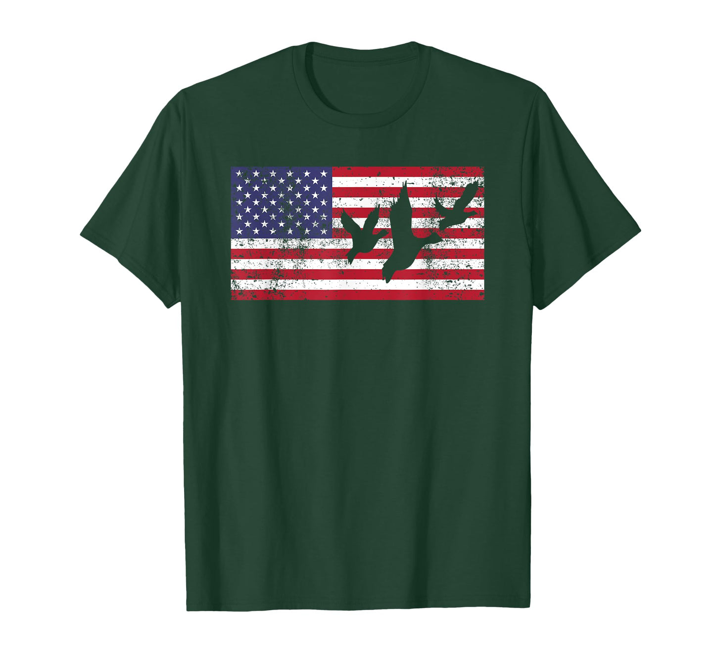 Duck Hunting Shirt American Flag USA 4th of July Gift T-Shirt