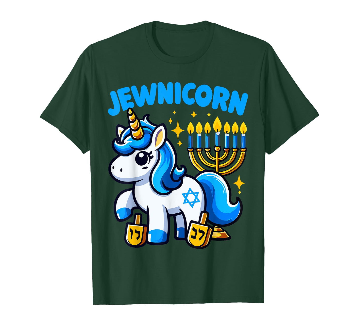 Jewnicorn Jew Unicorn Cute Hanukkah Pajamas Chanukah Girl T-Shirt