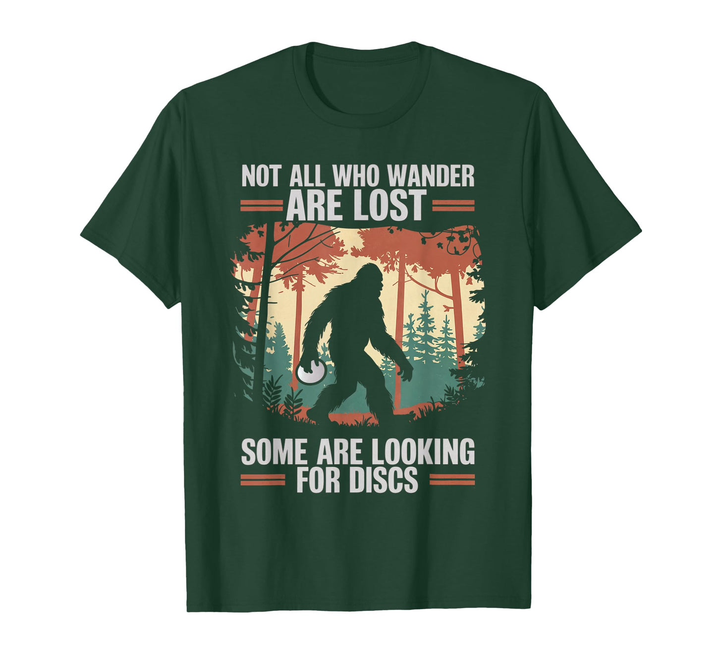 Funny Disc Golf Bigfoot Men Women Disc Golf Player Golfer T-Shirt