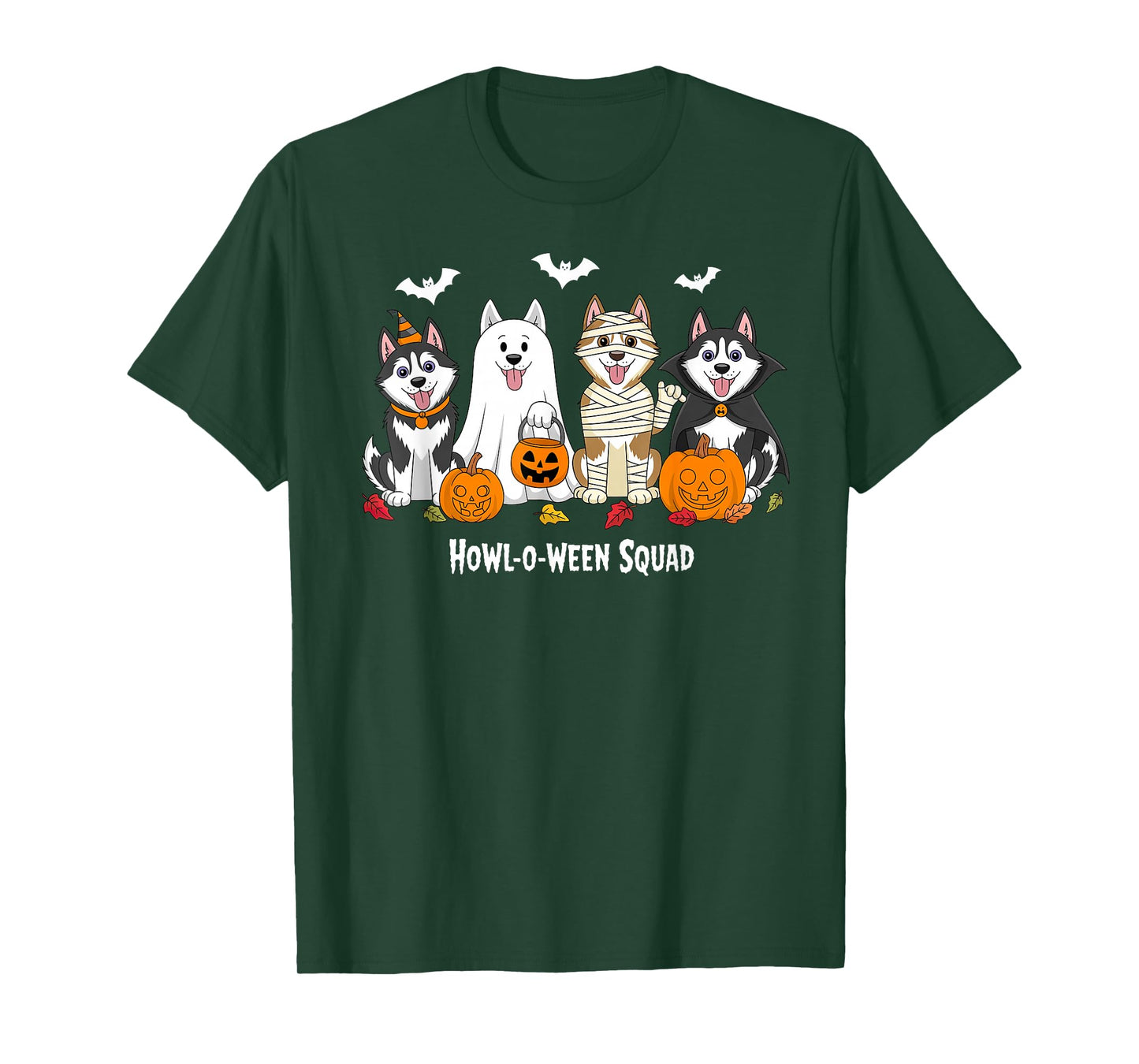 Husky Halloween Howl O Ween Squad T-Shirt
