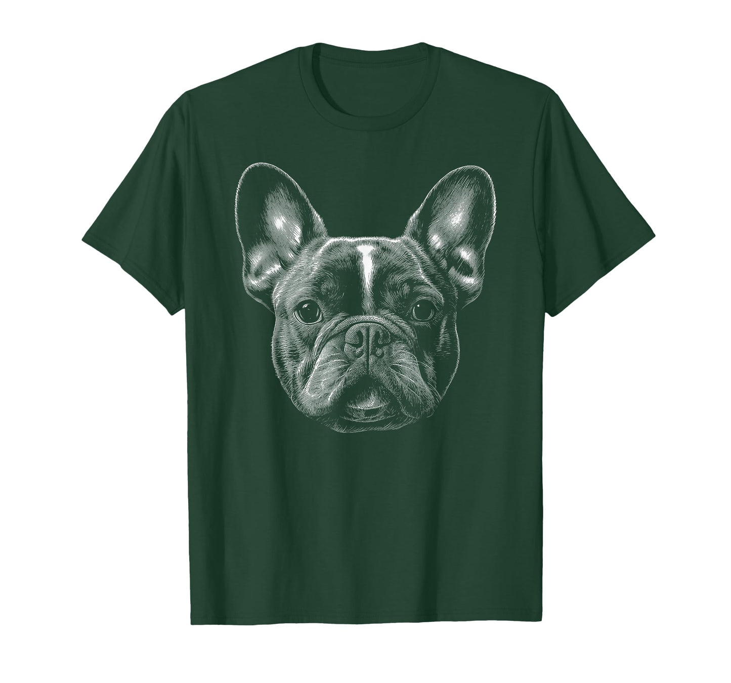 Frenchie Head French Bulldog Men Women Kids T-Shirt