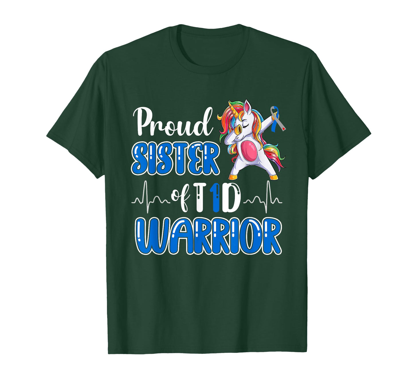 Type 1 Diabetes Shirt Proud Sister Of A T1D Warrior T-Shirt