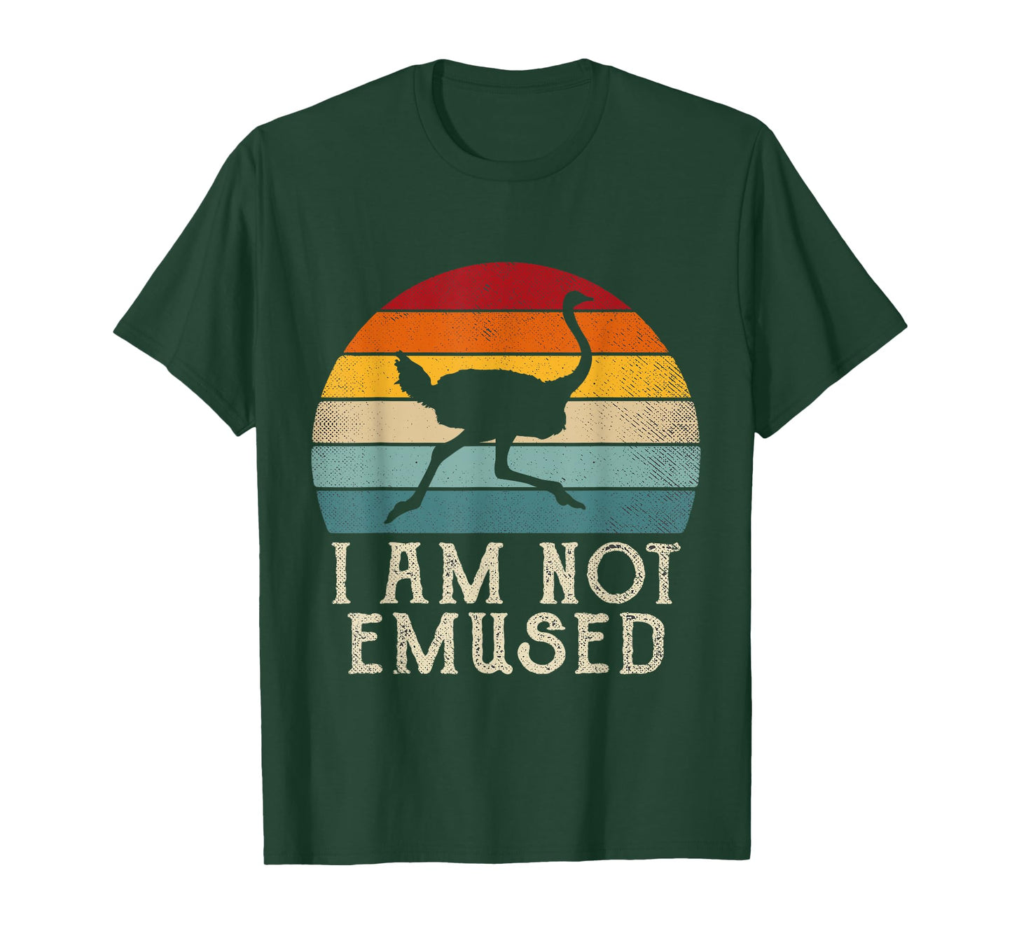 NOT EMU-SED Funny Emu T-Shirt Not Amused Ostrich Retro T-Shirt