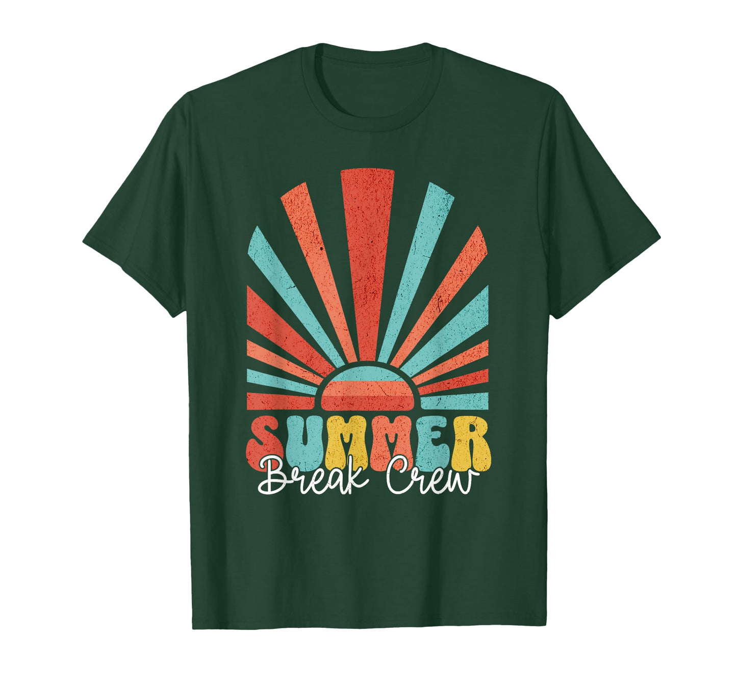 Summer Break Crew Tie Dye Last Day Of School Teacher Student T-Shirt