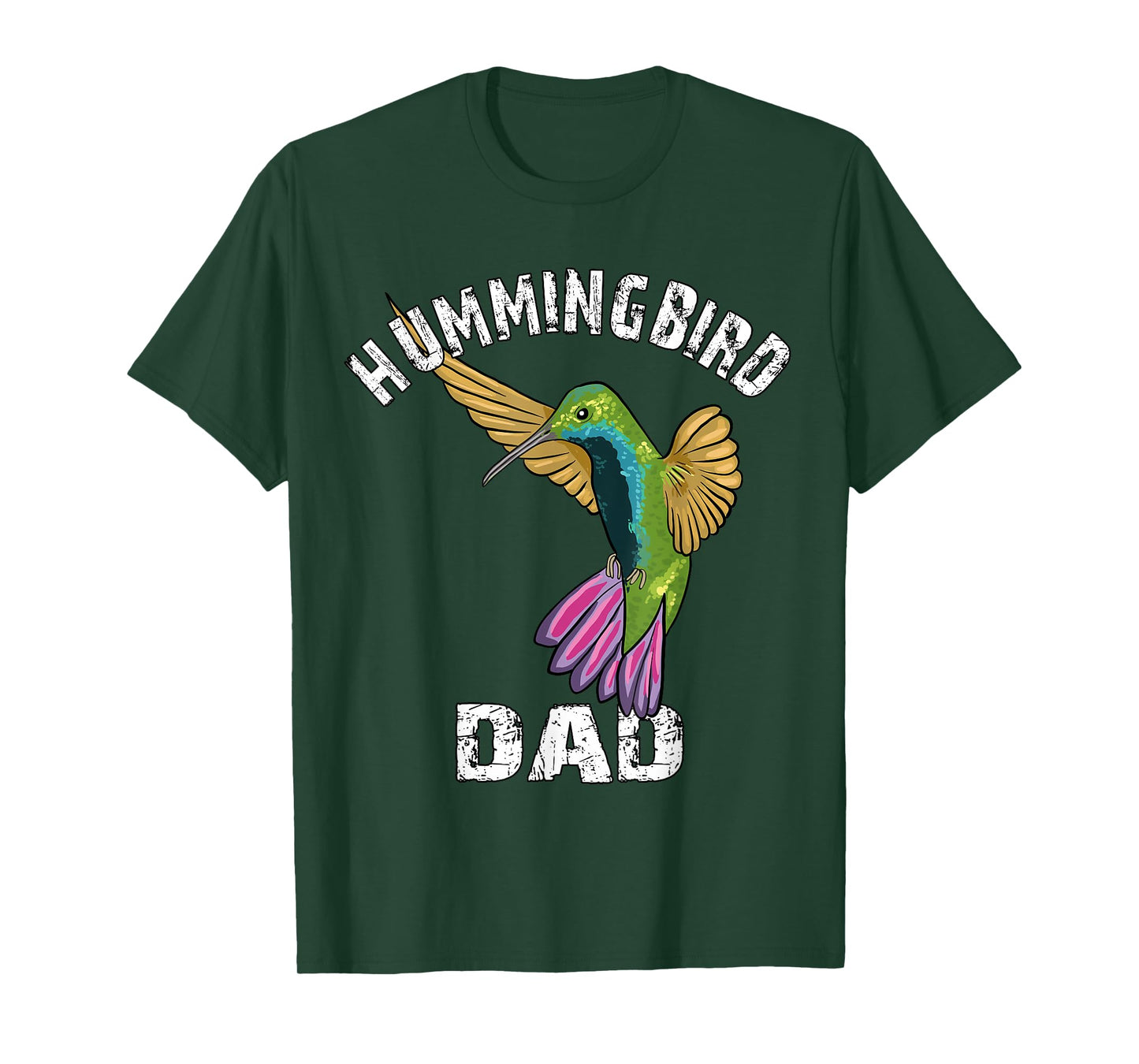 Hummingbird Dad Lover Illustration Hummingbird Art for Men T-Shirt