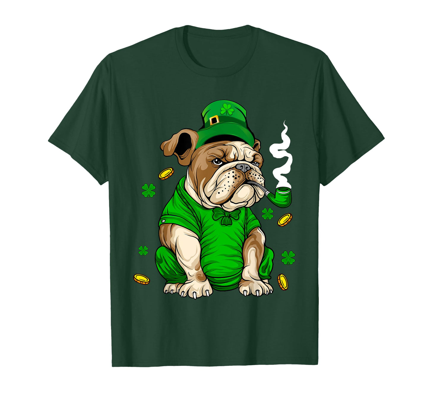 St Patricks day Bulldog Dog irish Saint Patrick Day T-Shirt for Men Women Kids