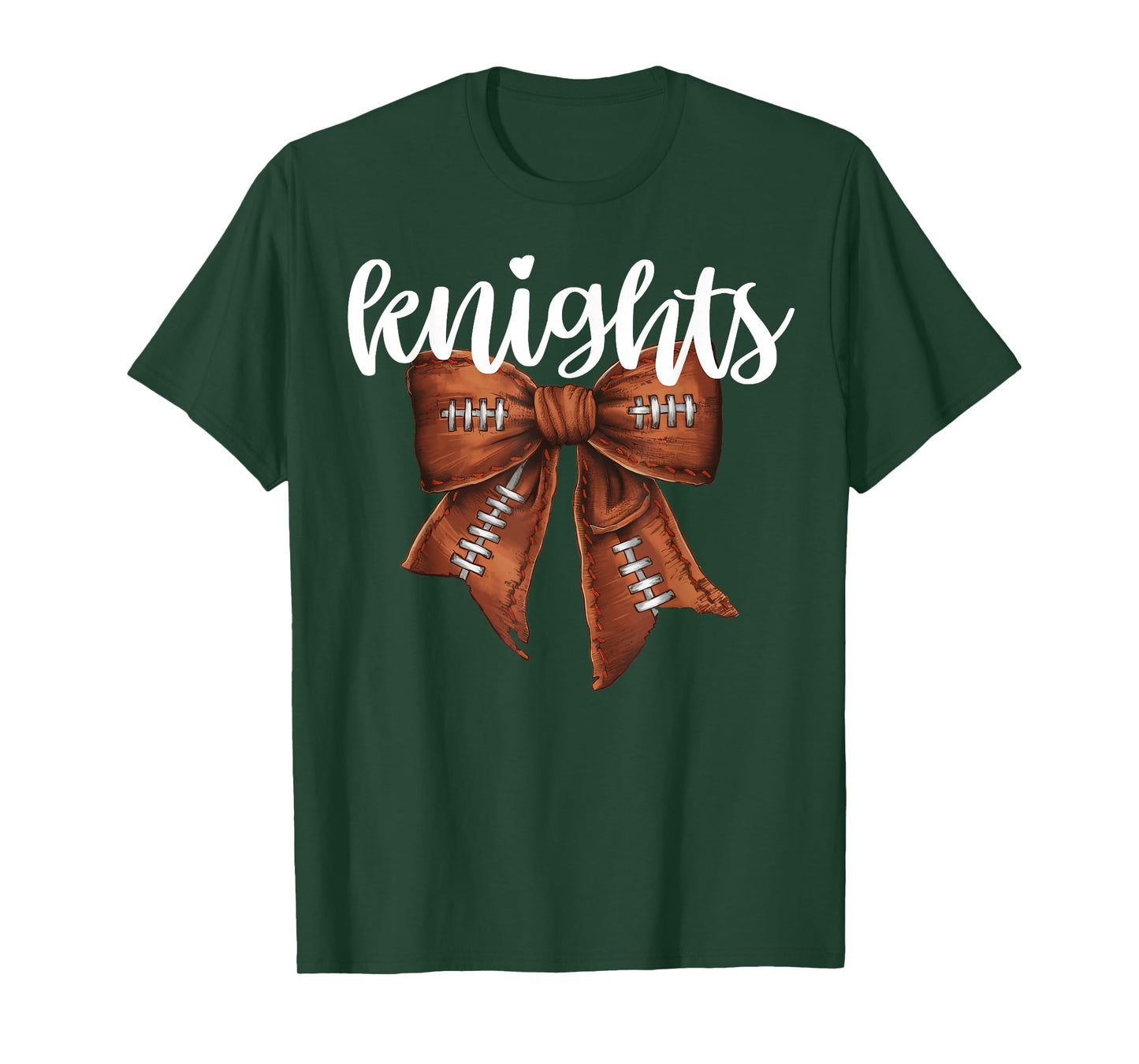 Knights Football Bow School Spirit Team Mascot Game Night T-Shirt