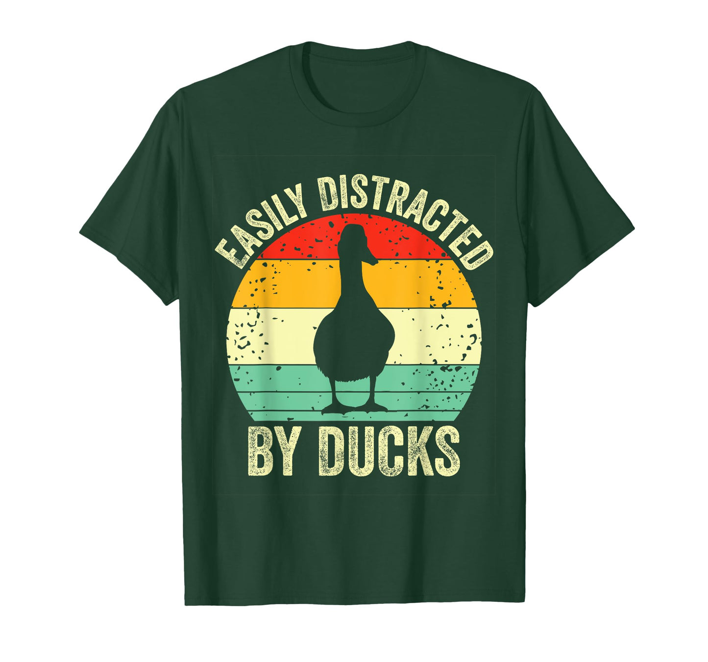 Duck Easily Distracted By Ducks Vintage Farmer Ducks Lover T-Shirt