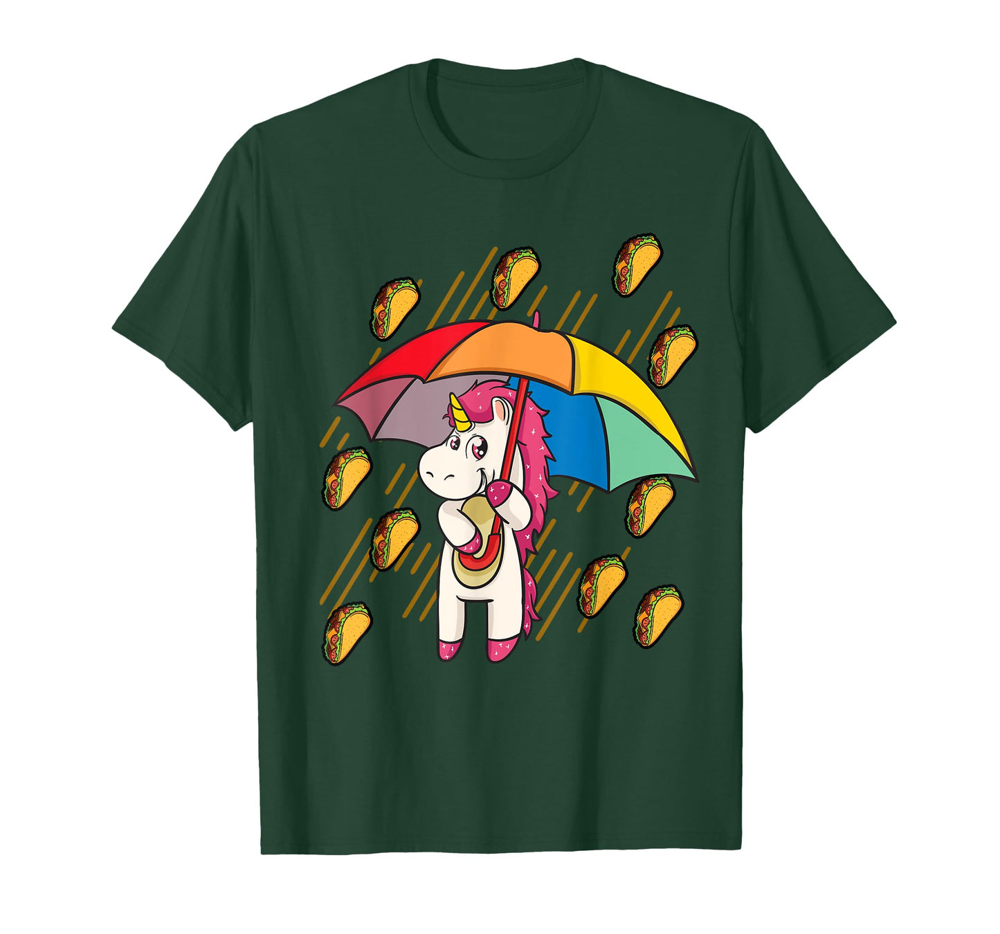 Raining Tacos Unicorn Lover Umbrella Cinco de Mayo T-Shirt