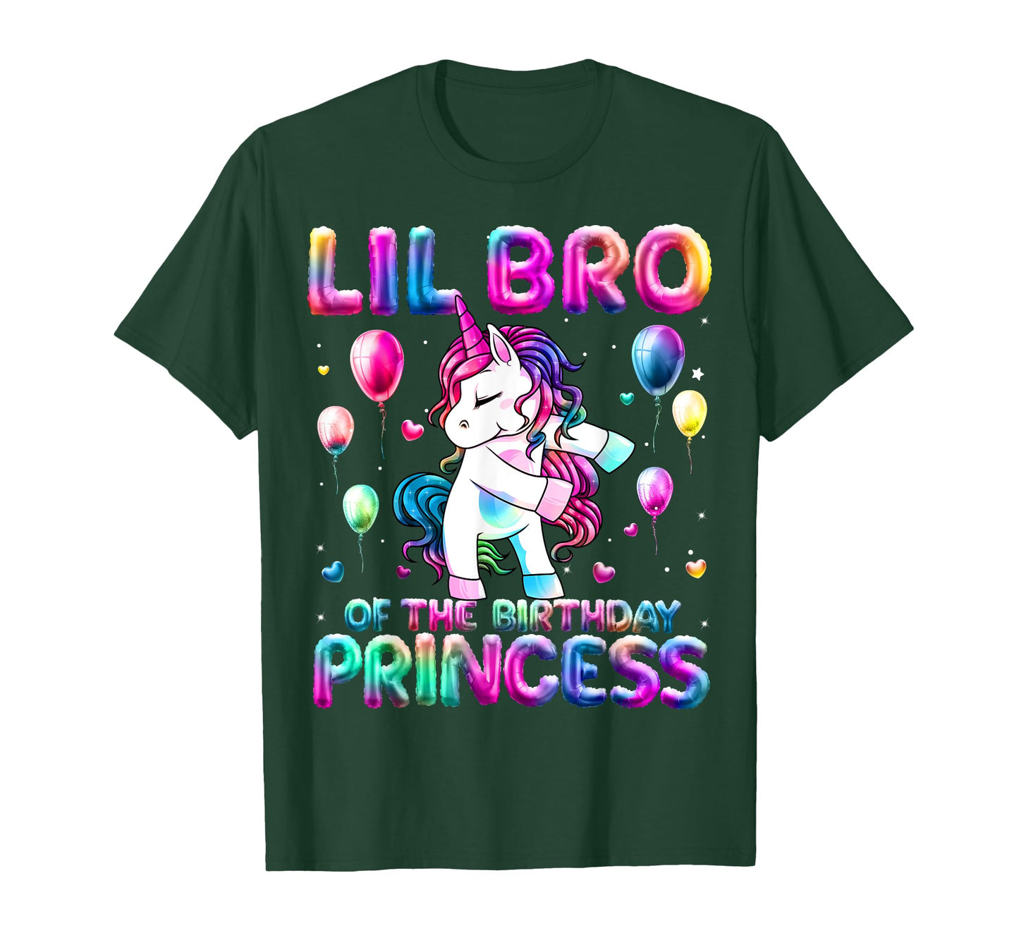 Brother of the Birthday Princess Girl Flossing Unicorn Bro T-Shirt