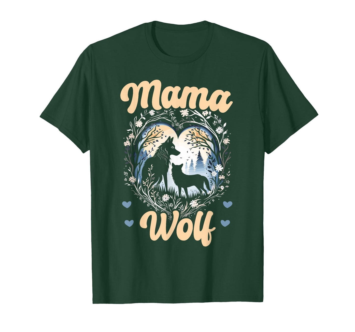 Wolf Lover Mothers Day SteMi Apparel Wolf Pack Wolfgang Wildlife Animal Mama Wolf T-Shirt