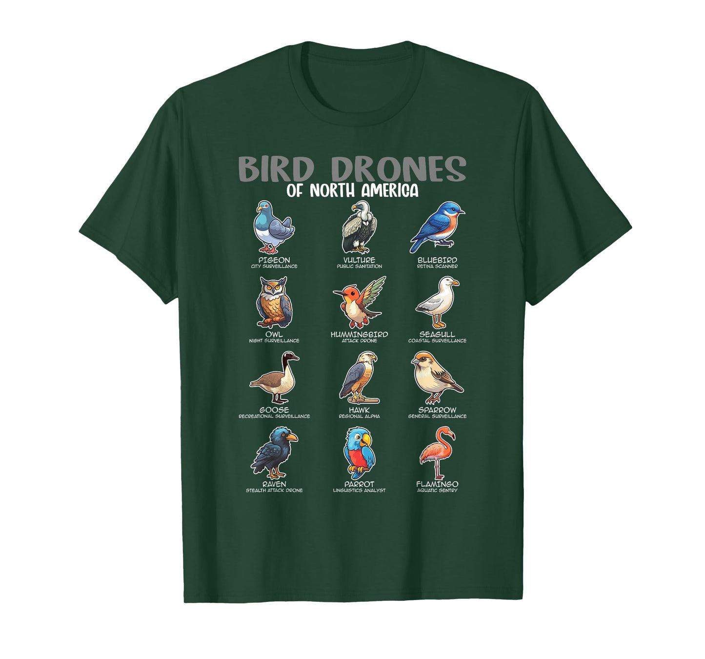 Bird Drones Of North America, Ornithologist Ornithology T-Shirt
