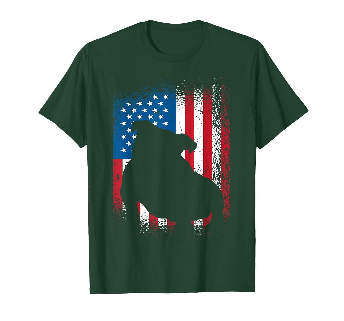 American flag bulldog design bulldog lover T-Shirt