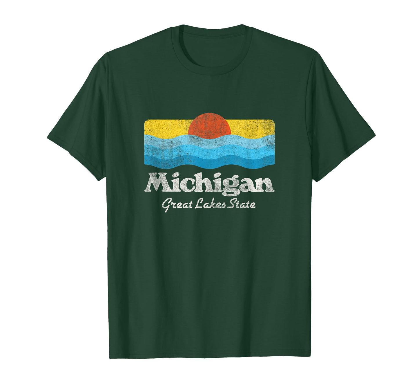 Retro Michigan Great Lakes State T-Shirt T-Shirt