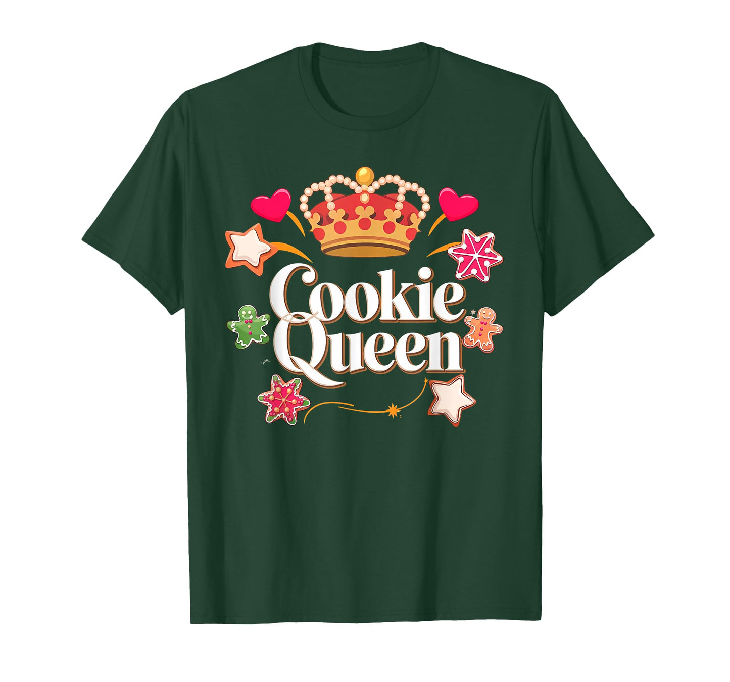 Cookie Queen Funny Xmas Baking Cookies Lover T-Shirt