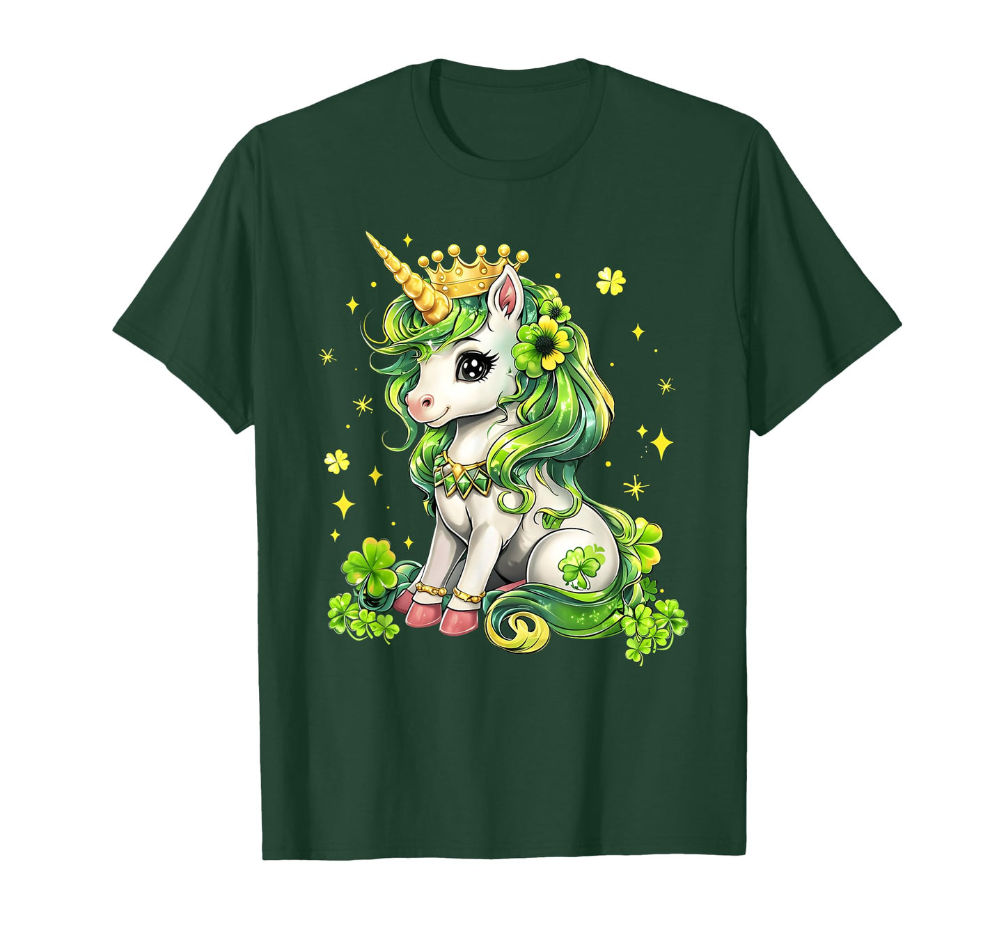 Cute Unicorn St Patricks Day Saint Pattys Girls Lepricorn T-Shirt