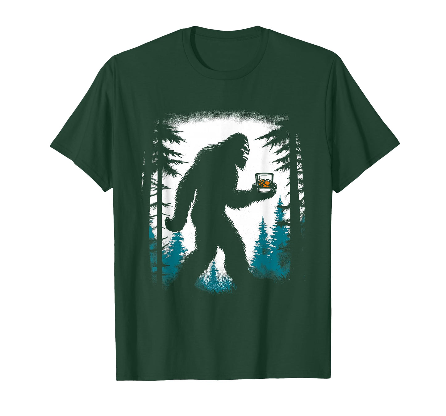Bigfoot Drinking Whiskey - Funny Bigfoot Sasquatch Lover T-Shirt
