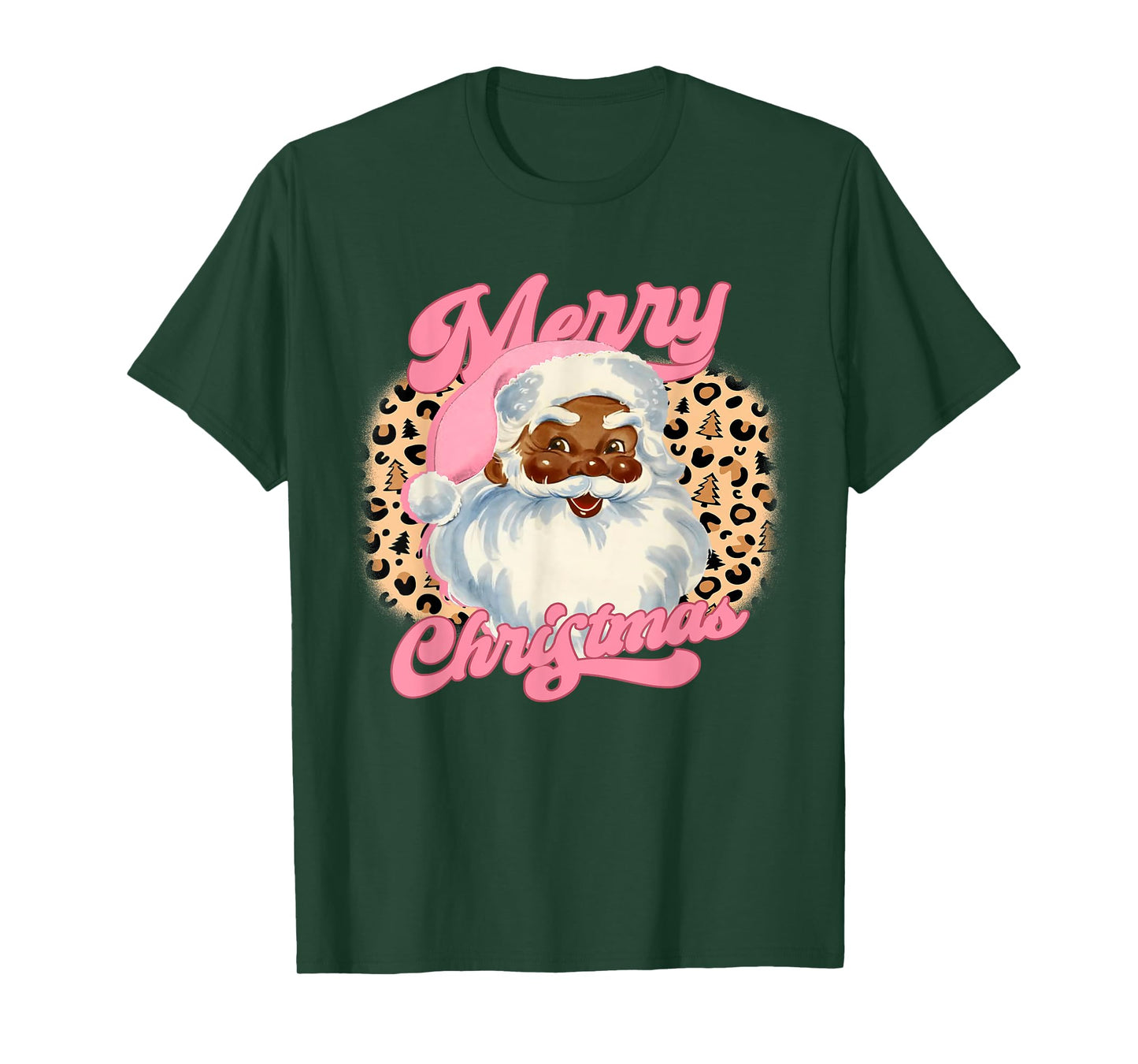 Christmas Santa Claus Black Xmas African American Women Girl T-Shirt