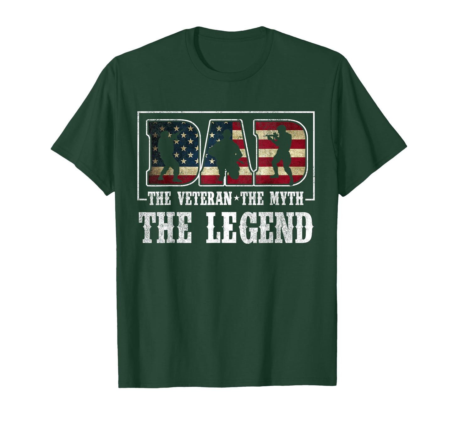 Mens The Veteran The Myth The Legend T-shirt Veteran Dad Gif