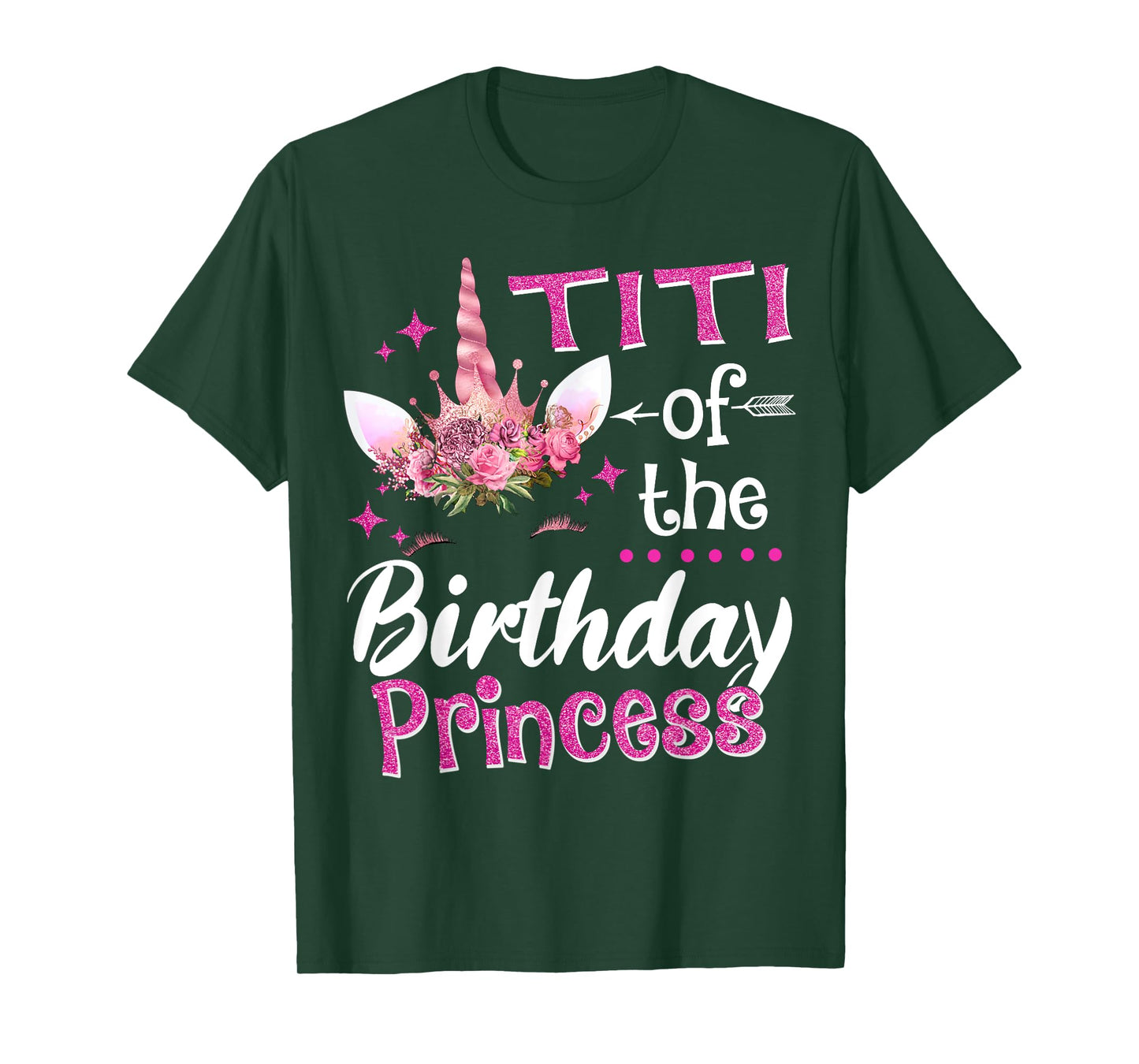 Titi Of The Birthday Princess Unicorn Flower T-Shirt