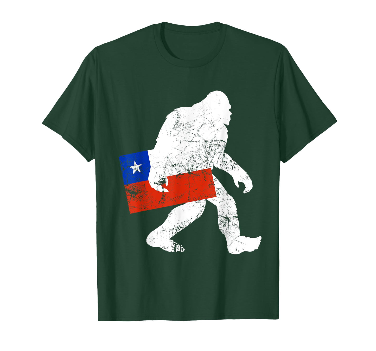 Funny Chilean Bigfoot Chile Flag Sasquatch T-Shirt