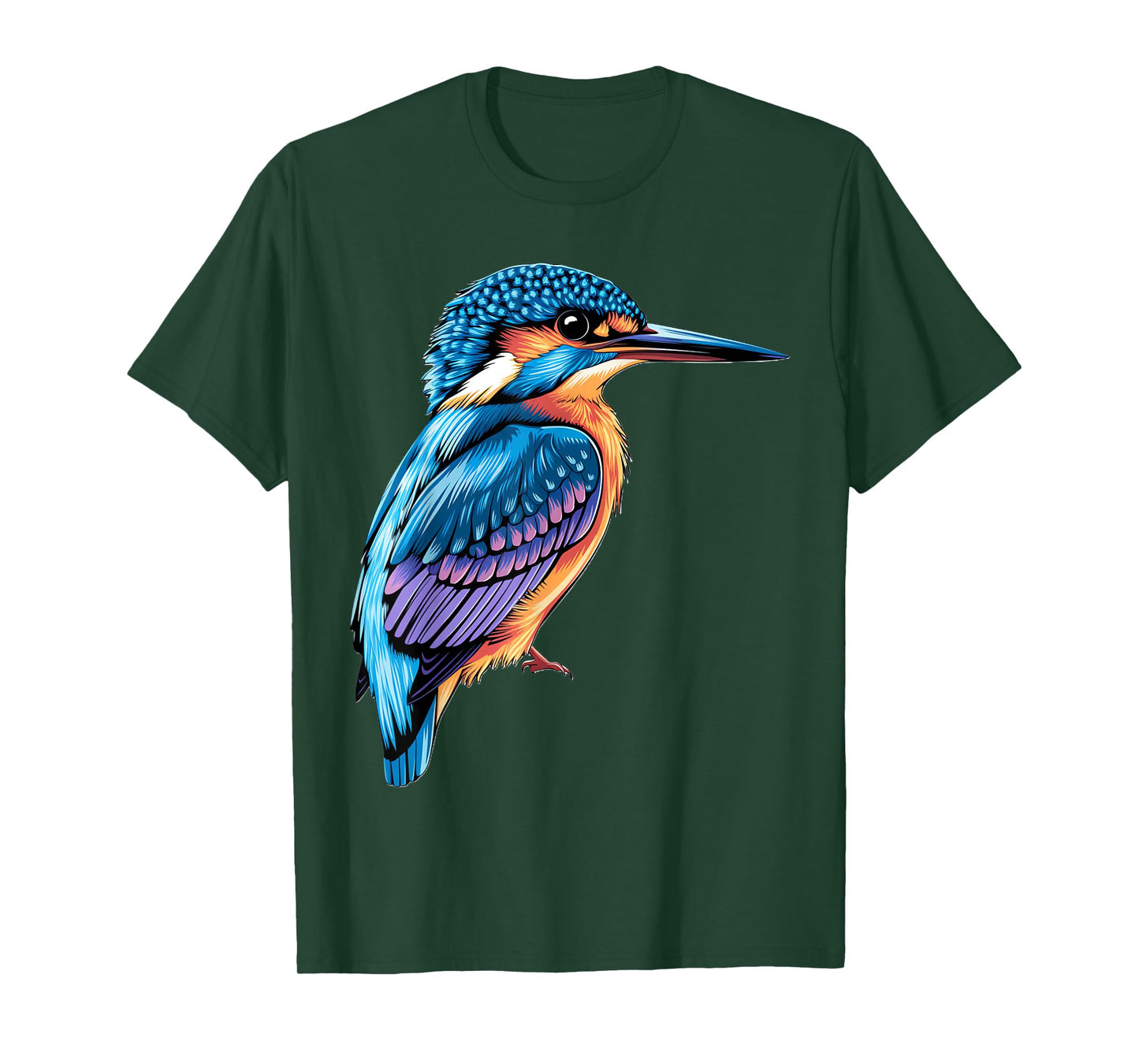 Vibrant Kingfisher Bird Artwork T-Shirt