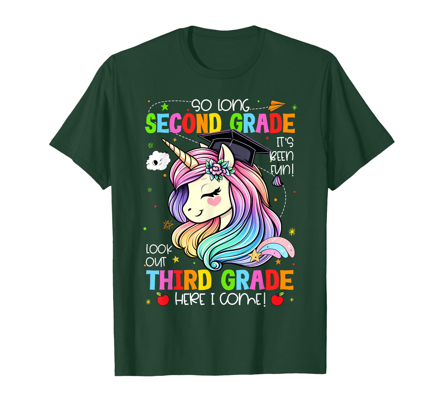 So Long 2nd Grade It's Been Fun Look Out 3rd Grade Unicorn T-Shirt