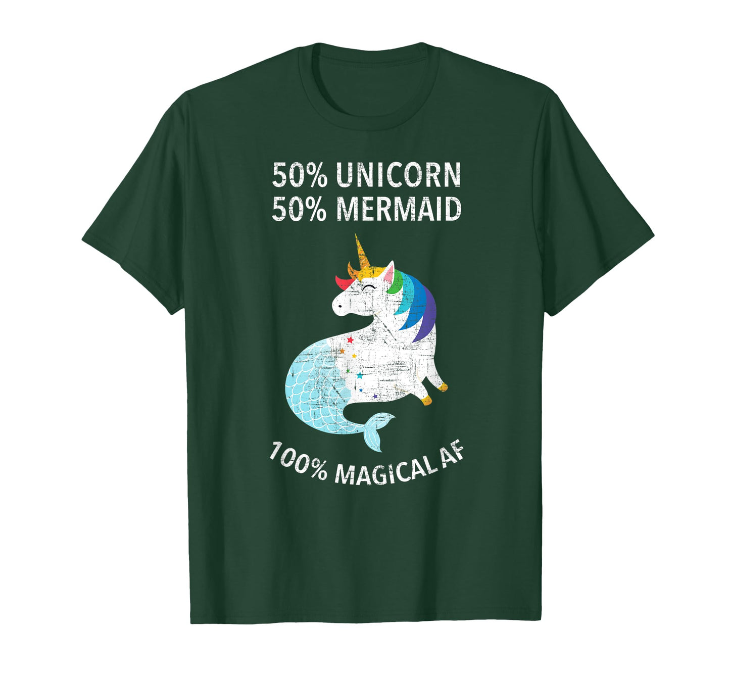 50% Mermaid, 50% Unicorn - 100% Magical AF T-Shirt