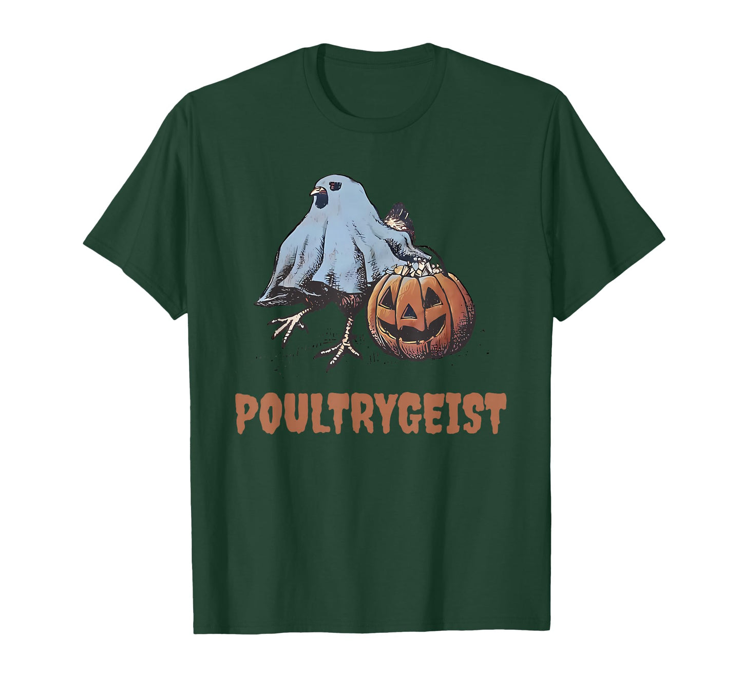 Poultrygeist Halloween Chicken Ghost T-Shirt