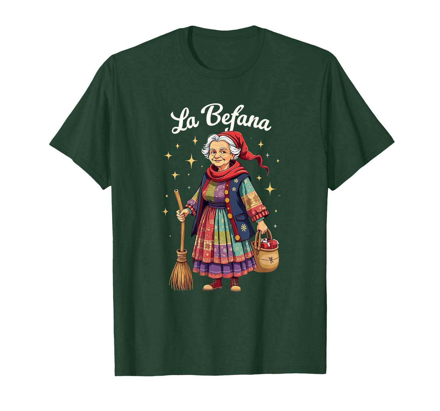La Befana Christmas Witch Italian Xmas T-Shirt