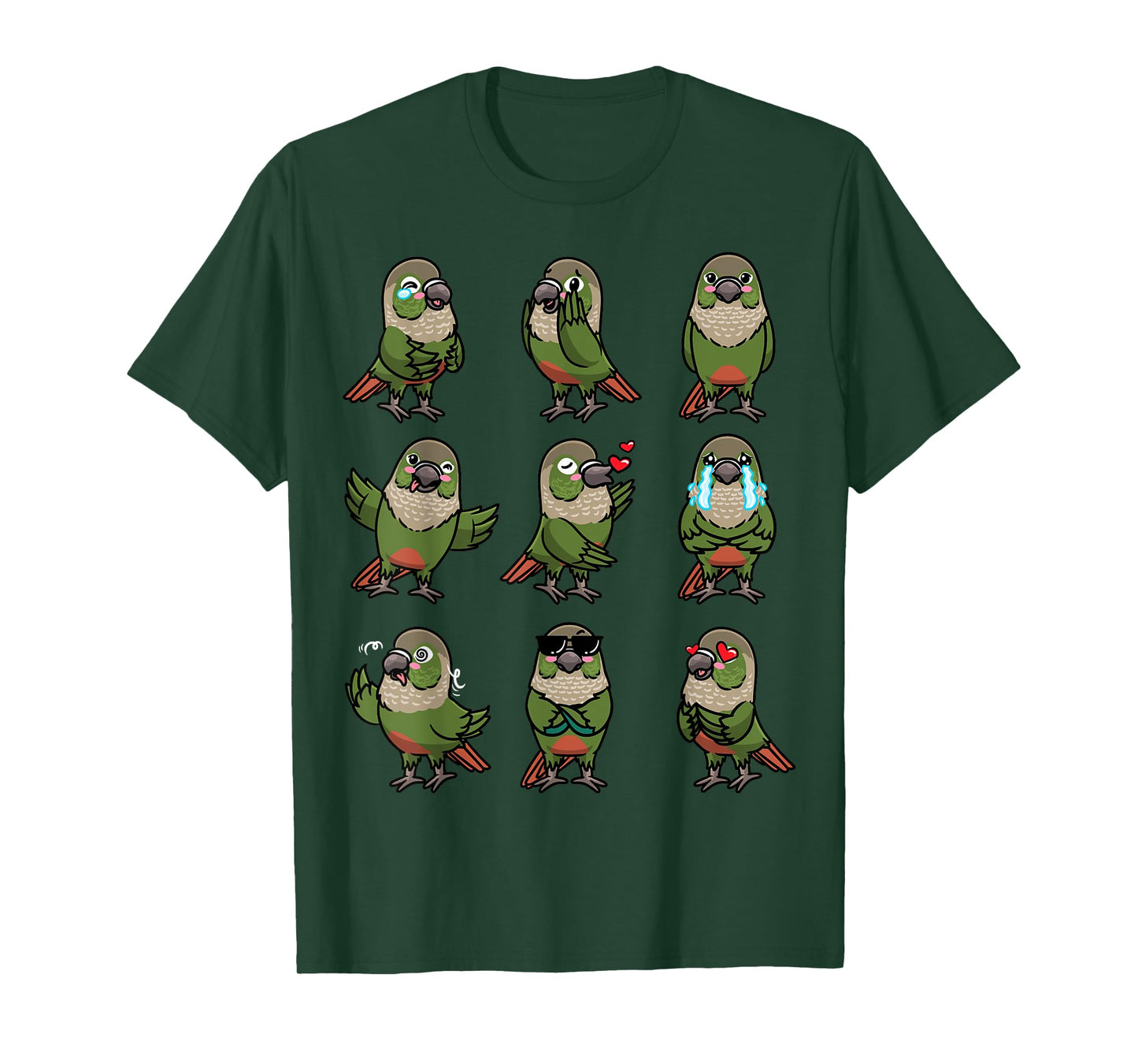 Green Cheek Conure Green-cheeked Parakeet Bird Parrot T-Shirt